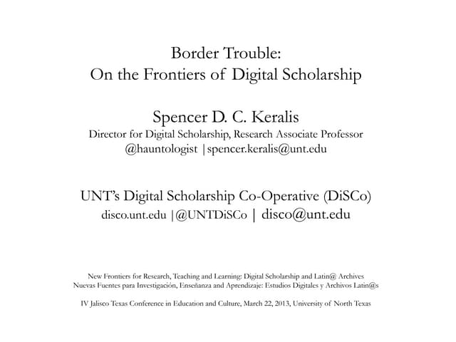 Border Trouble: On the Frontiers of Digital Scholarship