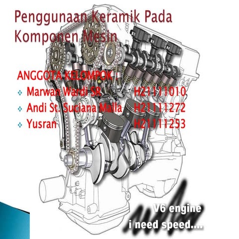 penggunaan keramik pada komponen mesin