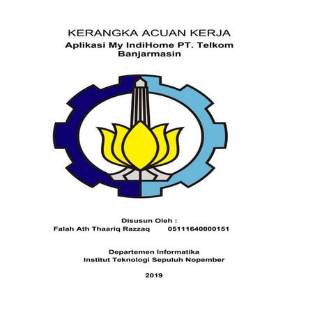 Kerangka acuan kerja  aplikasi my indi home pt. telkom banjarmasin (1)