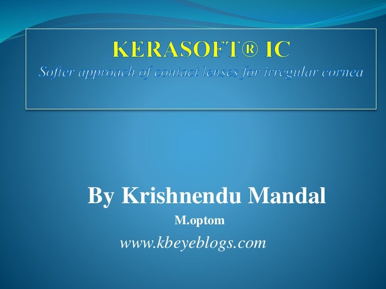 Kerasoft contact lens Soft contact lenses for keratoconus