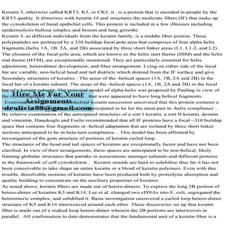 Keratin 5, otherwise called KRT5, K5, or CK5. it , is a protein that.pdf