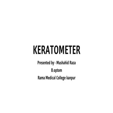 Keratometer