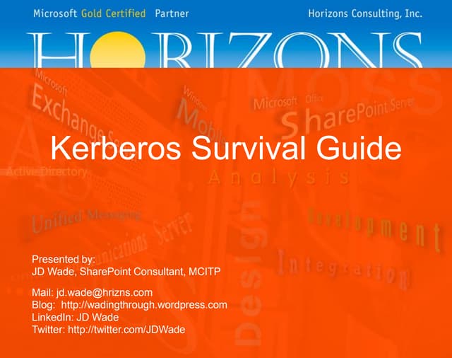 Kerberos survival guide