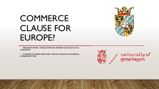 A New Deal for Europe?  