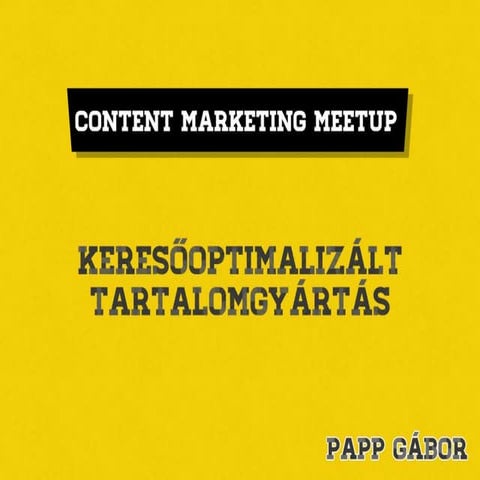 Keresőoptimalizált tartalomgyártás