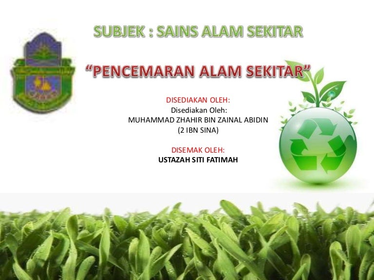 Pencemaran Alam Sekitar