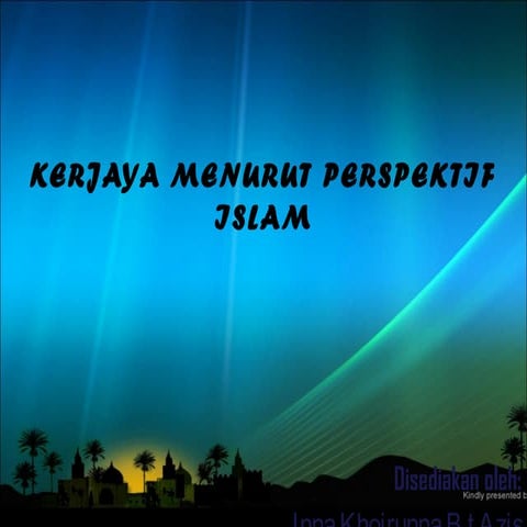 Kerjaya menurut perspektif islam