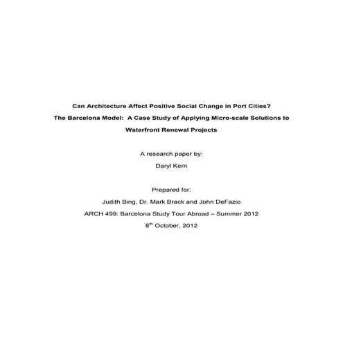 Barcelona Study Tour Abroad Research Paper