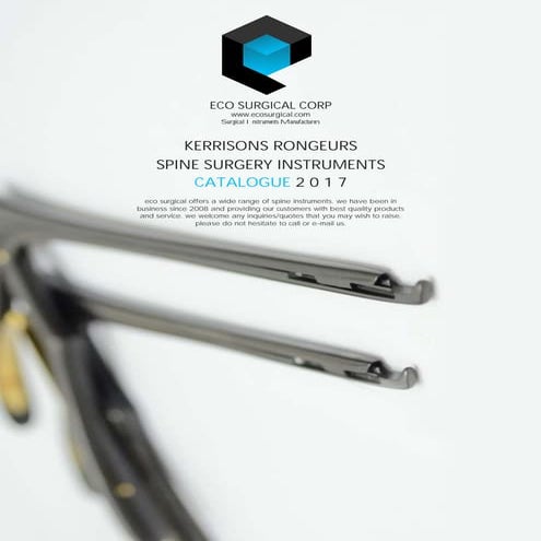 Kerrisons Rongeurs and Spine Surgery Instruments Catalogue | PDF