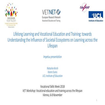 Lifelong Learning and Vocational Education and Training: towards Understandin...