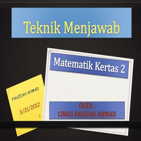 Soalan dan Jawapan Kertas 2 Matematik UPSR