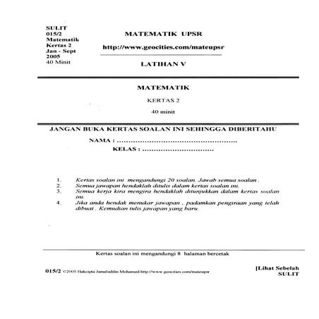 UPSR Paper 2: Section C - Question 2 exercises | PDF
