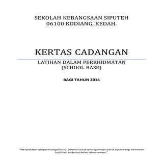Kertas cadangan ldp 2014