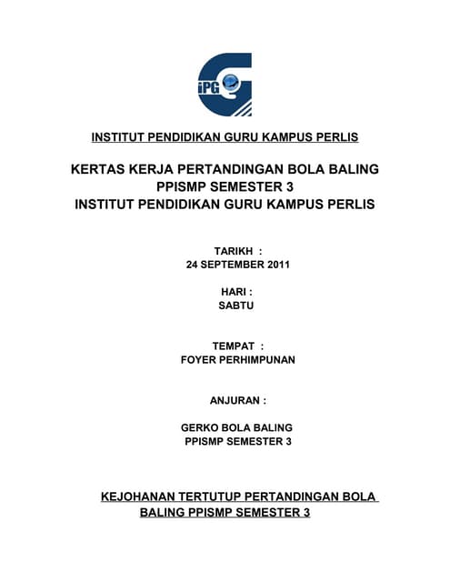 Kertas Kerja Bola Baling