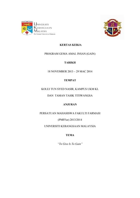 Kertas kerja muhibbah walk