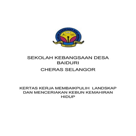 Kertas kerja kebun dan landskap