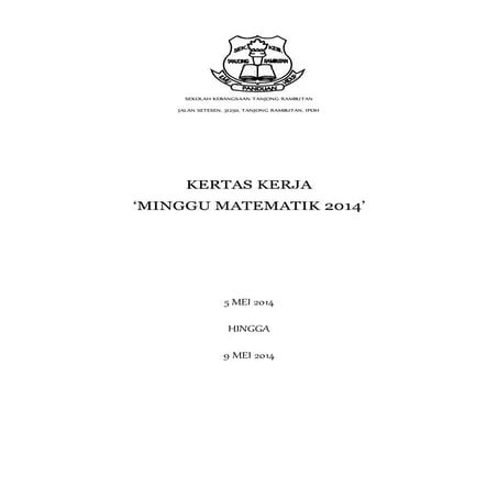 Kertas kerja matematik