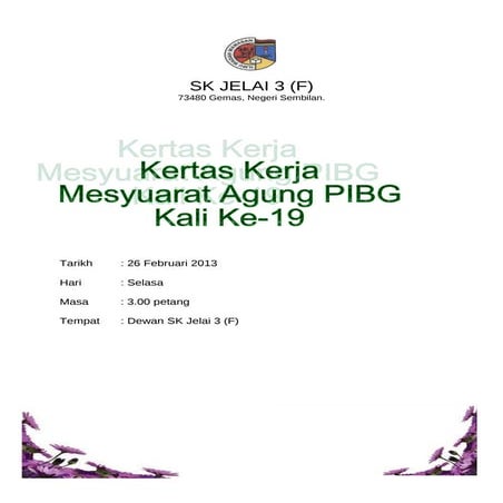 Kertas kerja mesy agung 2013edit