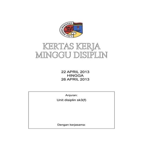 Kertas kerja minggu disiplin