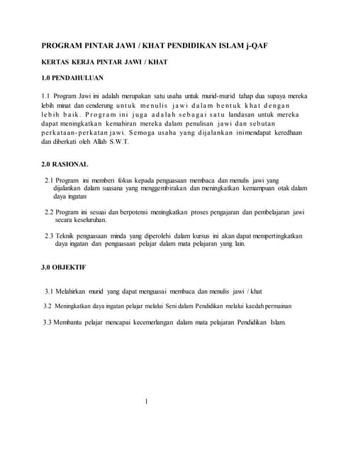 Penyusunan fail panitia pendidikan islam sekolah rendah