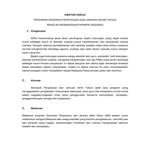 Kertas Kerja Program Semarak Perpaduan.docx