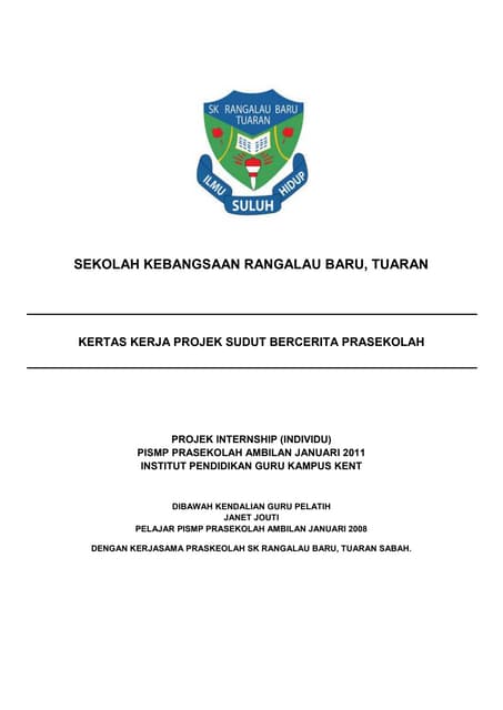 Contoh Kertas Kerja Internship
