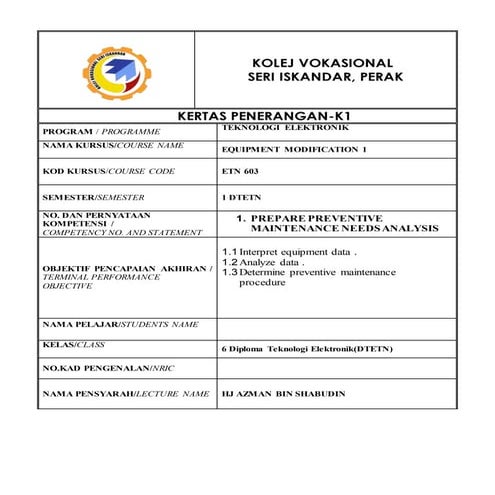 Kertas penerangan k1