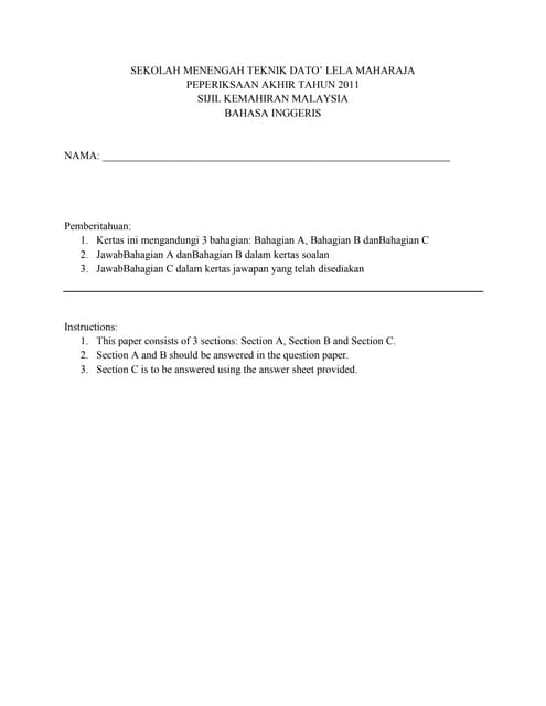 Kertas soalan skm