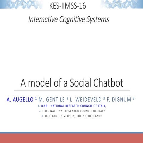 A model of a social chatbot
