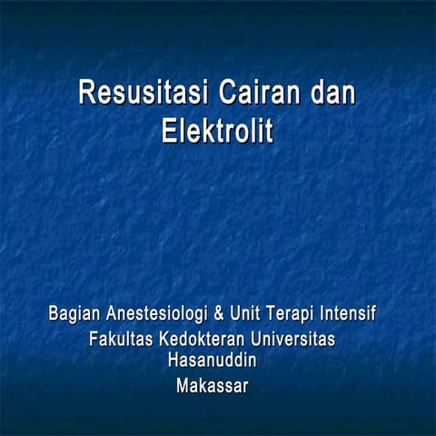 Keseimbangan cairan & elektrolit