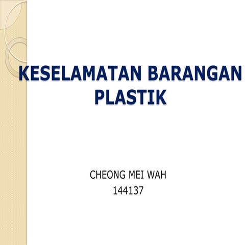 Keselamatan barangan plastik