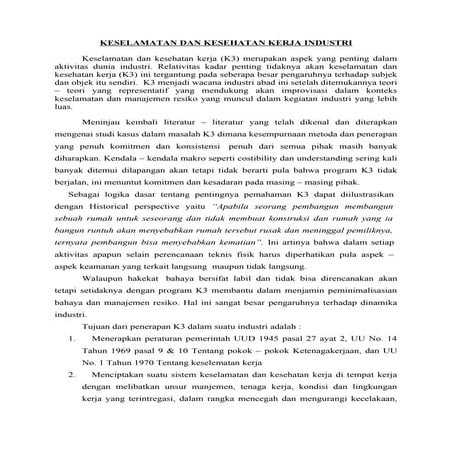 Keselamatan dan kesehatan kerja