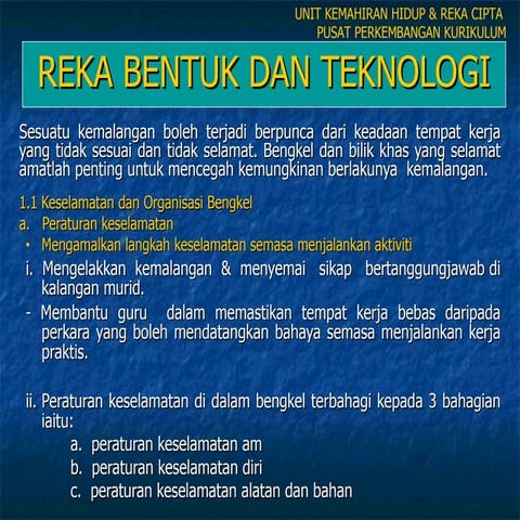 Keselamatan Dan Organisasi Bengkel