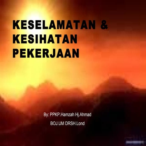 Keselamatan & kesihatan pekerjaan