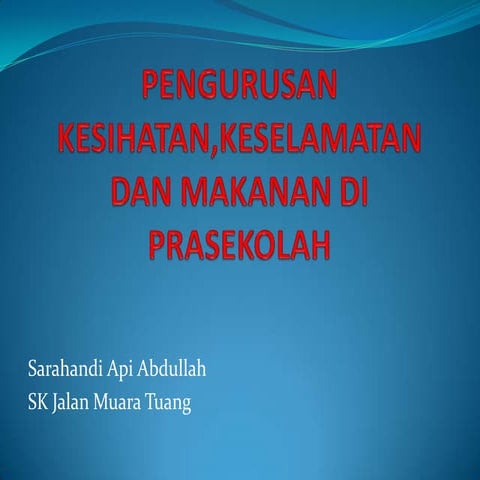 Keselamatan, kesihatan, pemakanan