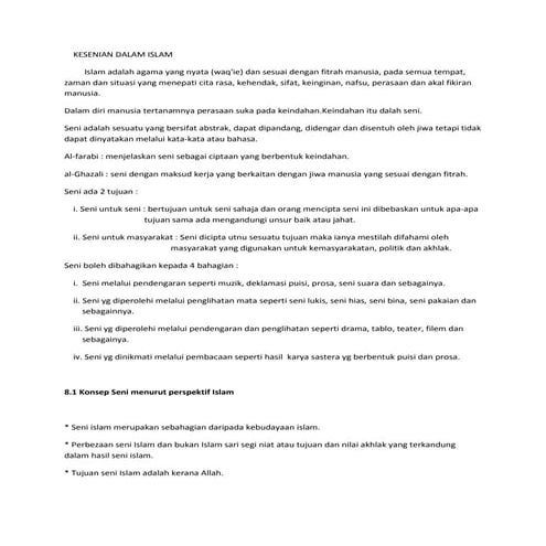 Kesenian dalam islam