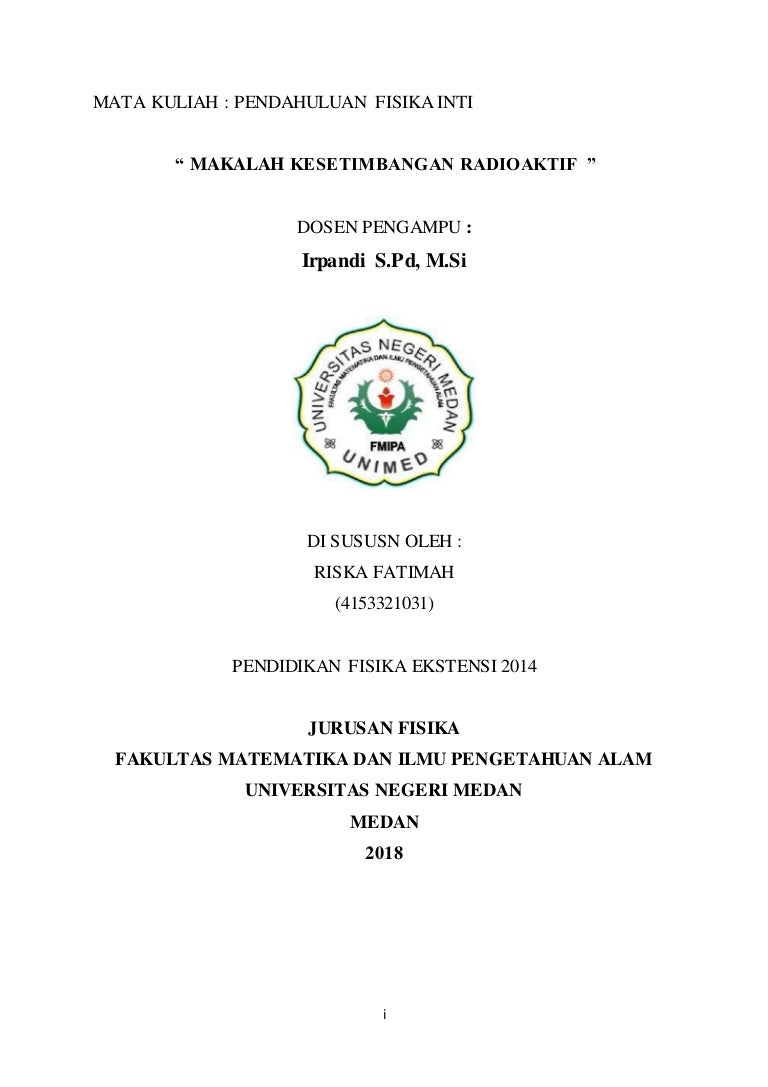 Kesetimbangan Radioaktif Riska