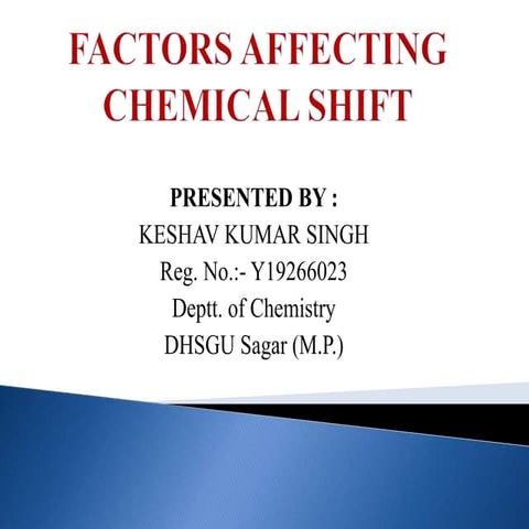 Chemical Shift & Factors Affecting Chemical Shift
