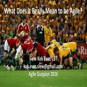 Agile Gurugram 2016 | Conference | What agile really means ? | KE Siew