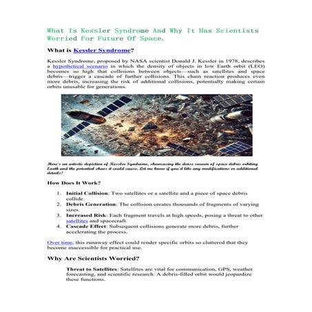 What Is Kessler Syndrome And Why It Has Scientists Worried For Future ...