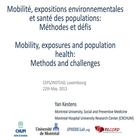 Yan Kestens - GPS Seminar