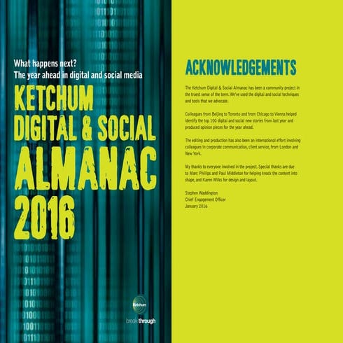 Ketchum Digital & Social Almanac 2016