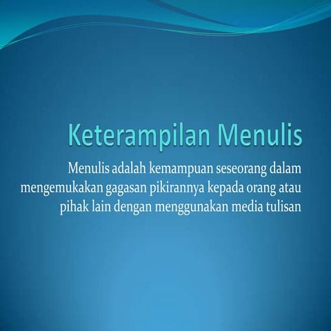 Keterampilan menulis