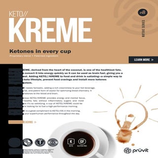 Keto Kreme Product Sheet | Pruvit