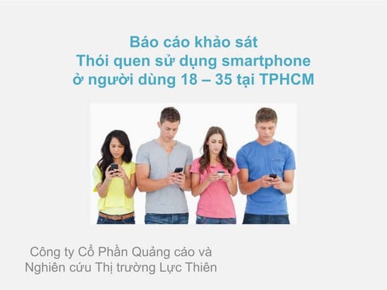 Thói quen sử dụng điện thoại Smartphone