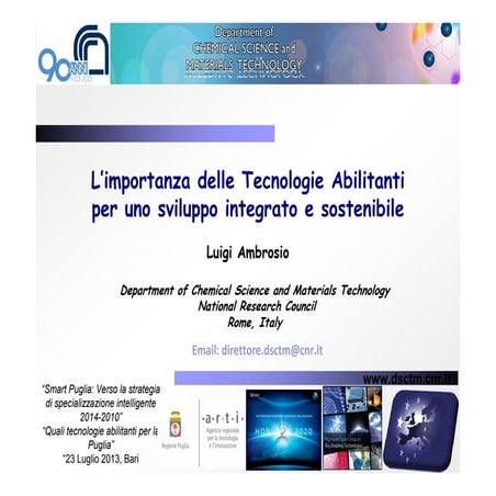 Laboratorio "SMART PUGLIA: Verso la strategia di specializzazione intelligent...