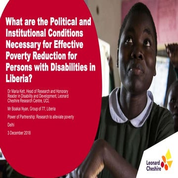 Power of partnership conference: Presentation: Effective poverty reduction fo...