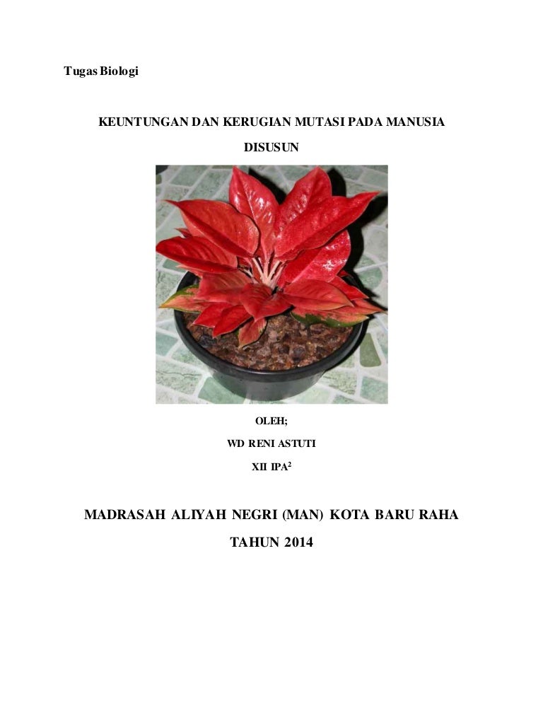 Keuntungan dan kerugian mutasi pada manusia