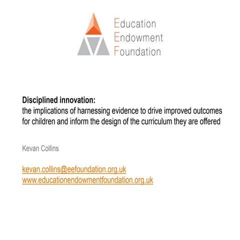 Designing an impact curriculum | Kevan Collins, EEF