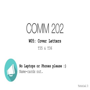 W05 - Cover Letters